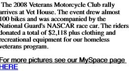  The 2008 Veterans Motorcycle